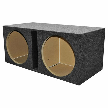 Q POWER 2 Hole 15 in. Vented Woofer Box with 1 in. MDF face QHD215V